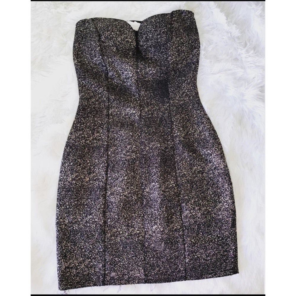 Black & gold dress .